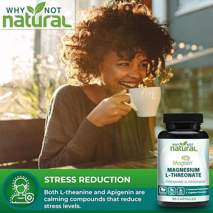 Magnesium L-Threonate Complex with Apigenin and 90 Capsules,