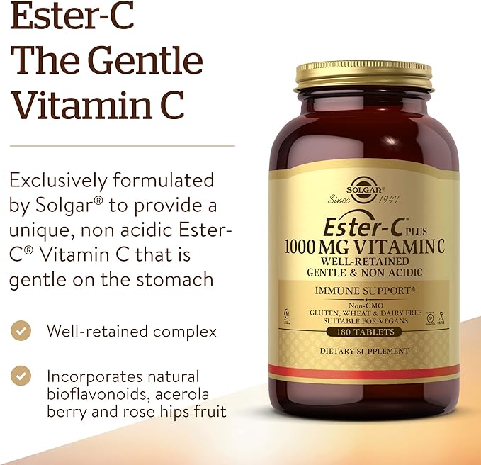 Solgar Ester-C 1000mg Vitamin C Tablets 180 Vegan