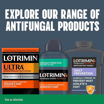 Lotrimin Athlete's Foot Deodorant Antifungal Powder 2%, Clinically 4.6 Ounce