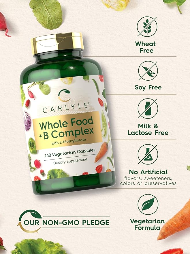 Carlyle B Complex with Whole Food 240 Capsules