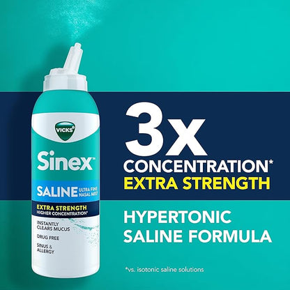 VICKS Sinex Saline Extra Strength Nasal 3X Concentrated* 5 OZ 2