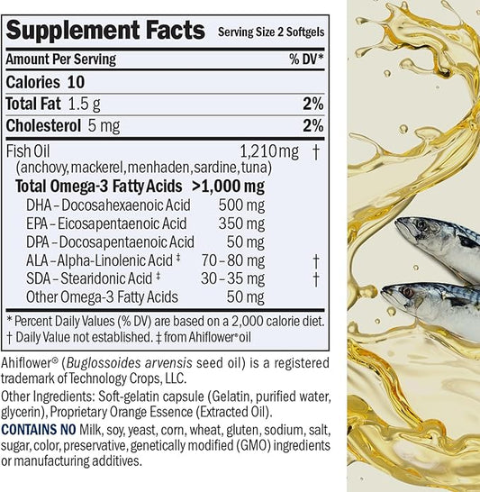 ANDREW LESSMAN Maximum Essential Omega-3 Orange 30 Softgels Omega-3 Oils.