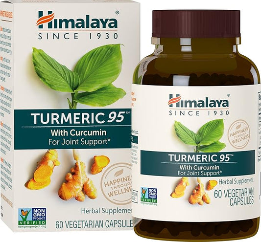 Himalaya Turmeric 95 Supplement with Curcumin/Curcuminoids, 600 mg, 60 Capsules, 60 Day