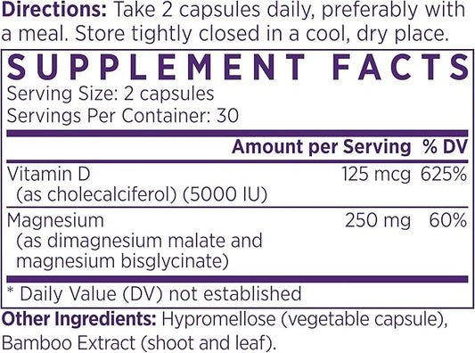 NAOMI Activated Vitamin D3 5000 IU (125 mcg) 60 Veggie 30 Day