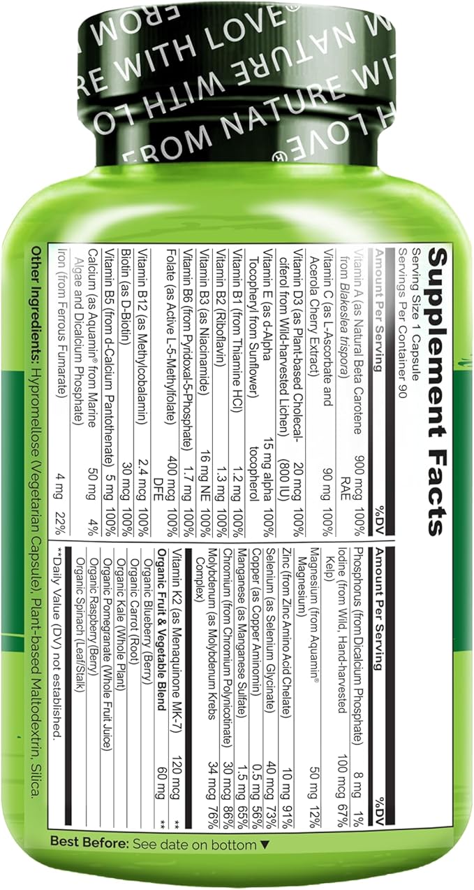 NATURELO One Daily Multivitamin for Teens 90 Capsules
