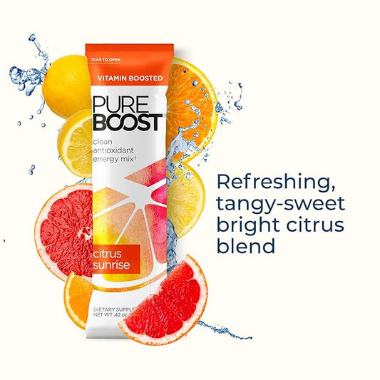 Pureboost Clean Energy Booster, Refreshing Energy B12 Vitamins, 30 Count)