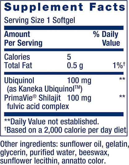 Life Extension Super Ubiquinol CoQ10 CoQ10, shilajit, 60 softgel