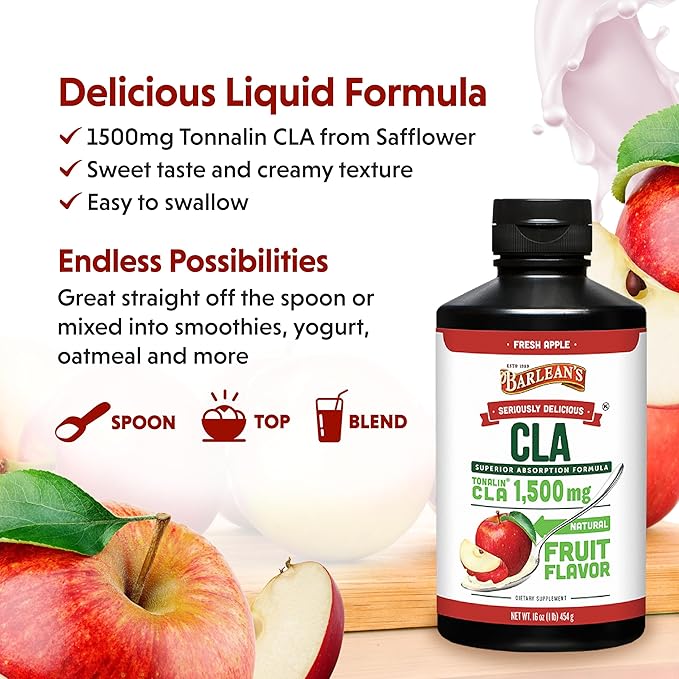 Barlean's Fresh Apple with 1,500 mg 16-Ounces