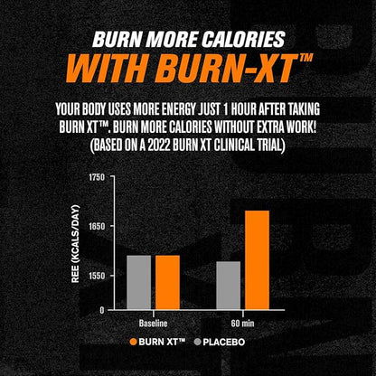 Jacked Factory Burn-XT Clinically Studied Fat Burner & Weight Loss Supplement - Appetite Suppressant & Energy Booster - with Acetyl L-Carnitine, Green Tea Extract and More - 120 Natural Diet Pills