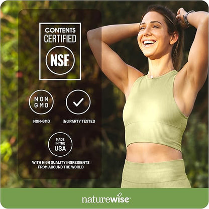 NatureWise Total Colon Care Fiber Cleanse with Herbal Laxatives, Prebiotics, & Digestive Enzymes for Healthy Elimination, Safe Digestion & Weight, Detox, & Gut Health [1 Month Supply - 60 Count]