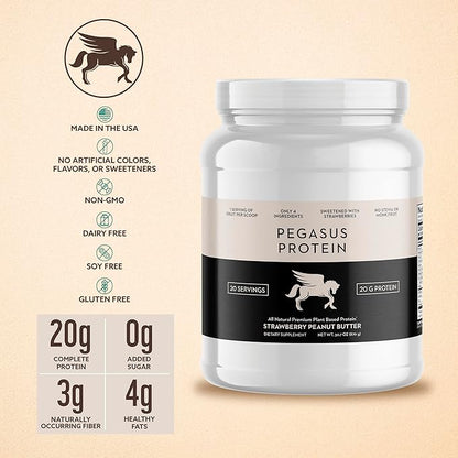 Premium Protein Powder, Strawberry Peanut Butter (20g of 4 Ingredients 20 Servings