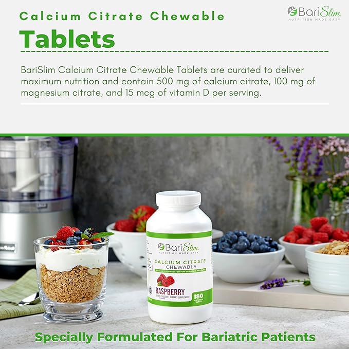 BariSlim Bariatric Calcium Citrate with Magnesium 500mg Calcium