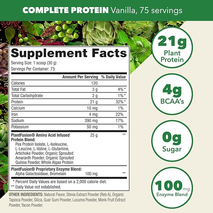 PlantFusion Complete Vegan Protein Powder 5lb Bulk