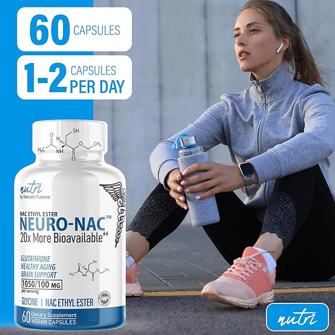 Neuro NAC Supplement N-Acetyl Cysteine Ethyl (2 Pack)- 20x More 600 mg 10x More 120 Capsules
