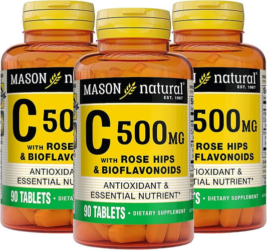 MASON NATURAL Vitamin C 500 mg 90 Tablets 3)