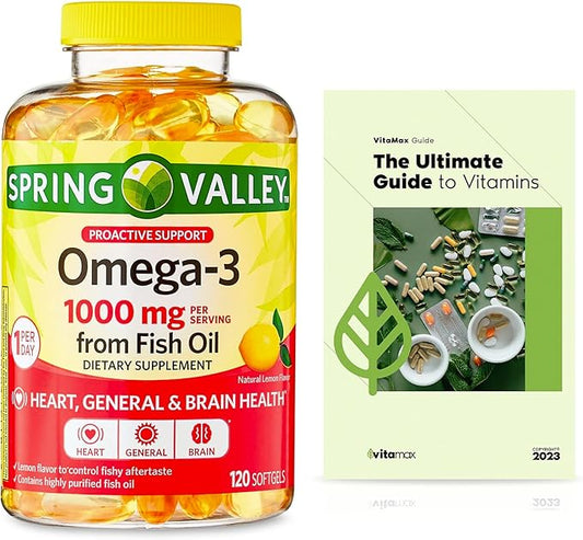Spring Valley Omega-3 from Fish Oil 1000 mg, 120 Count (2 Items)