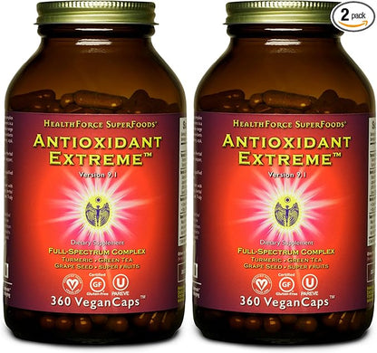 HealthForce SuperFoods Antioxidant Extreme - 360 Vegan Capsules (Pack of 2)