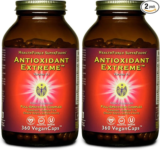 HealthForce SuperFoods Antioxidant Extreme - 360 Vegan Capsules (Pack of 2)