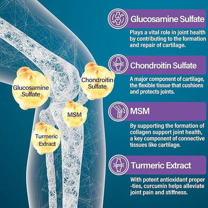 Glucosamine Chondroitin Gummies with MSM, Boswellia 120 Cts