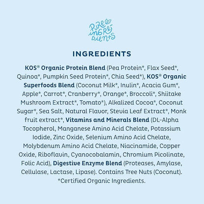 KOS Plant Based Protein Powder, Blueberry Muffin 15 Servings