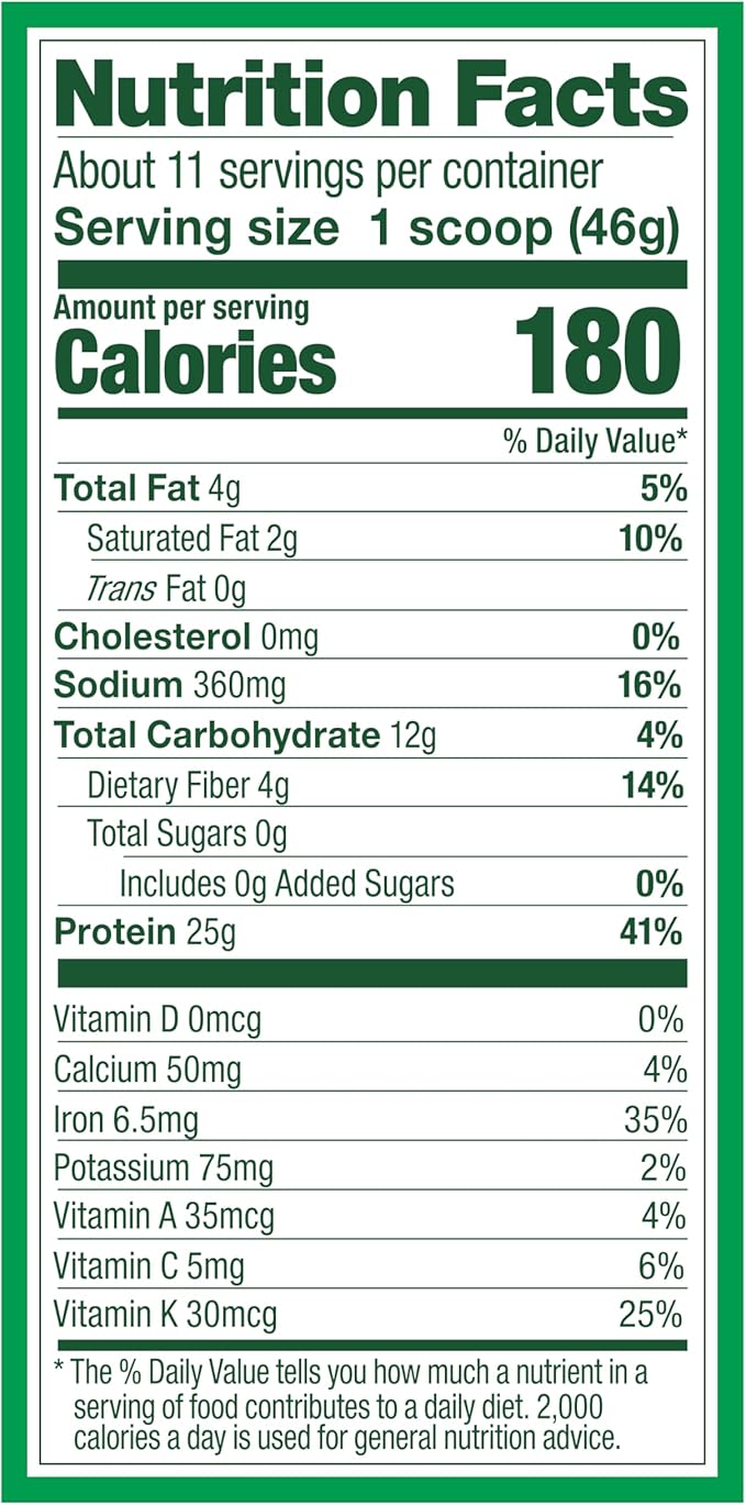 Vega Protein and Greens Protein Powder (11 Servings) 25g Plant 1.2lbs