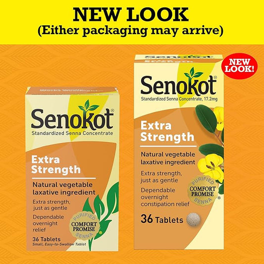 Senokot Extra Strength Natural Vegetable Laxative 36 Count
