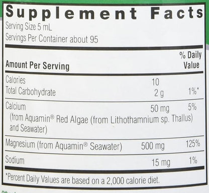 Nature's Answer Marine-Based Liquid Magnesium 16-Ounces | Multi-Mineral Complex | Supplies 72 Trace Minerals | No Artificial Flavors or Preservatives | Single Count