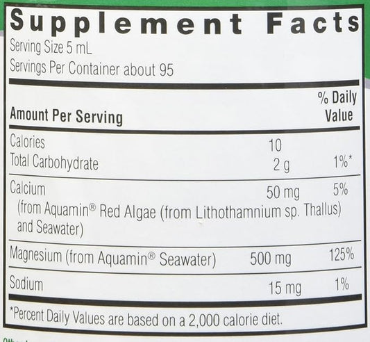 Nature's Answer Marine-Based Liquid Magnesium 16-Ounces | Multi-Mineral Complex | Supplies 72 Trace Minerals | No Artificial Flavors or Preservatives | Single Count
