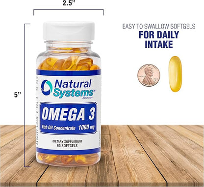 Omega 3 1000mg Fish Oil 60 3 Fish