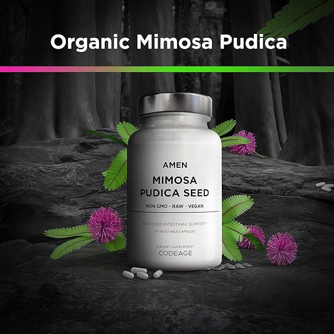 Amen Organic Mimosa Pudica Seeds Capsules, 2 Month 120 Capsules