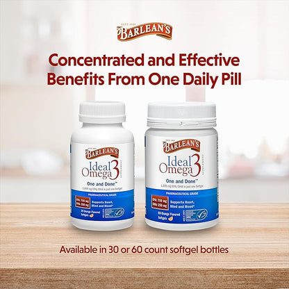 Barlean's Ideal Omega 3 Fish Oil 1,000 mg 30 ct