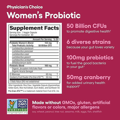 Physician's Choice Probiotics 50 Billion 6 Unique 60 CT