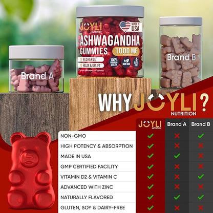 Ashwagandha Gummies for Women & Men 60 Vegan