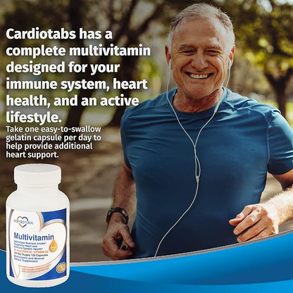Multivitamin - Heart and Immunity Supplements 2000 IU D3, 120-Count 120-Count Bottle