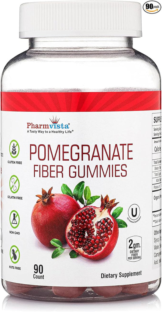 Pomegranate Fiber Gummies 100mg 90 Gummies