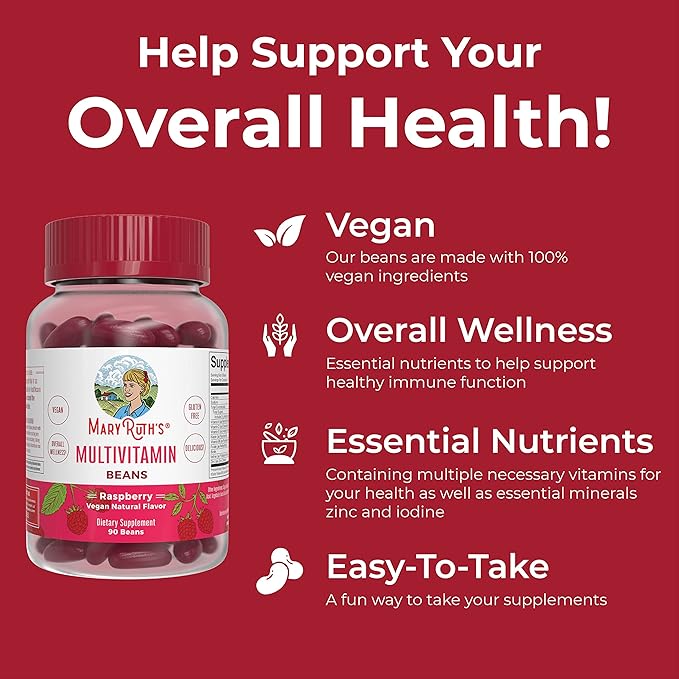 MaryRuth Organics Multivitamin Multimineral Vita-Beans 14+ | 90 Count