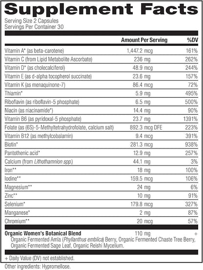 Ancient Nutrition Multivitamin for Women, Women's 60 Ct