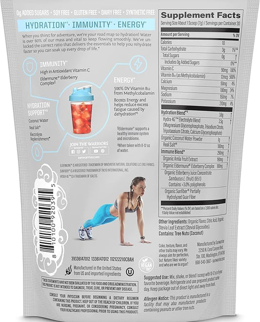 Sunwarrior Vegan Hydration Blend Electrolyes Supplement 30 Servings
