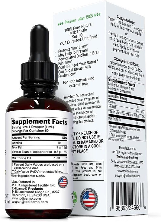 CO2 Extracted Milk Thistle Seed Oil 100% Potent 2 Fl