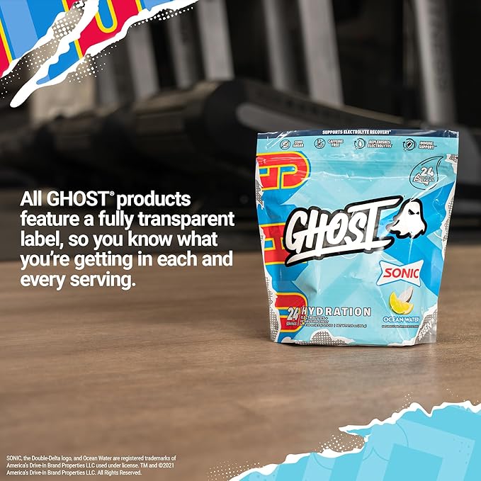 GHOST Hydration Packets, Sonic Ocean Water, 24 Sticks,