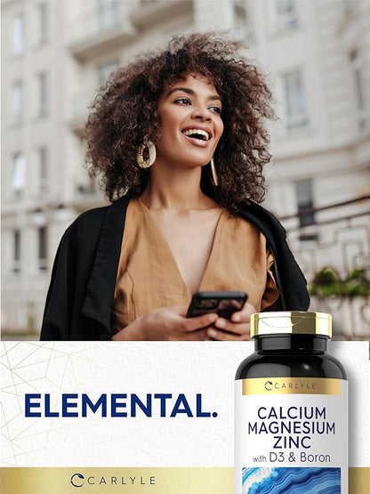 Carlyle Calcium Magnesium Zinc with Vitamin D3 and 300 Caplets