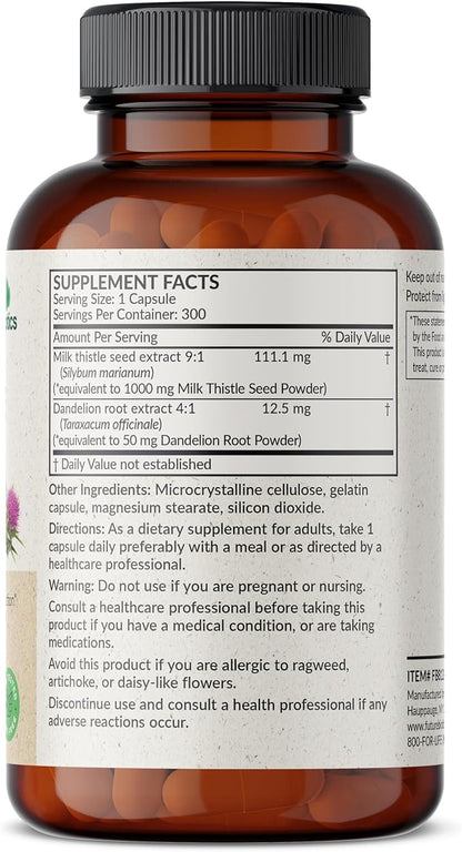 Futurebiotics Milk Thistle Silymarin Marianum & 300 Capsules