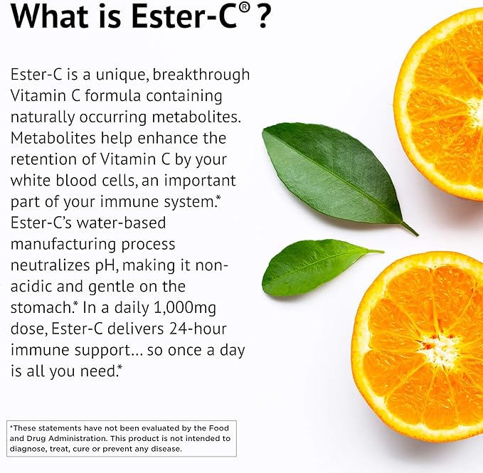 American Health Ester-C with Citrus Bioflavonoids Capsules 500 mg, 240 Count 1), 120 120 Servings