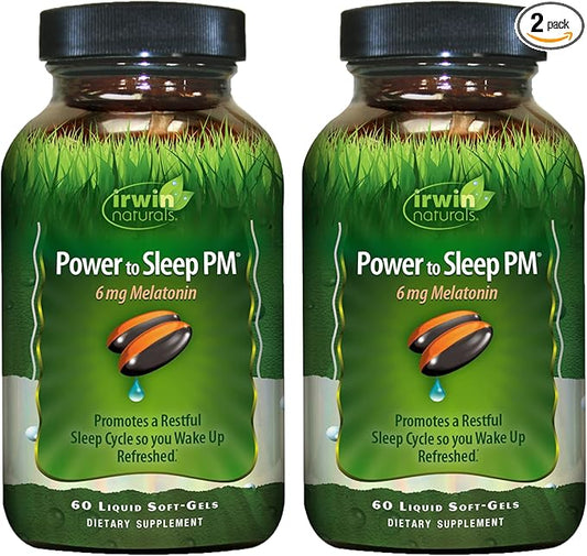 Irwin Naturals Power to Sleep PM 60 Liquid 2 - 6mg Melatonin, 60 Total