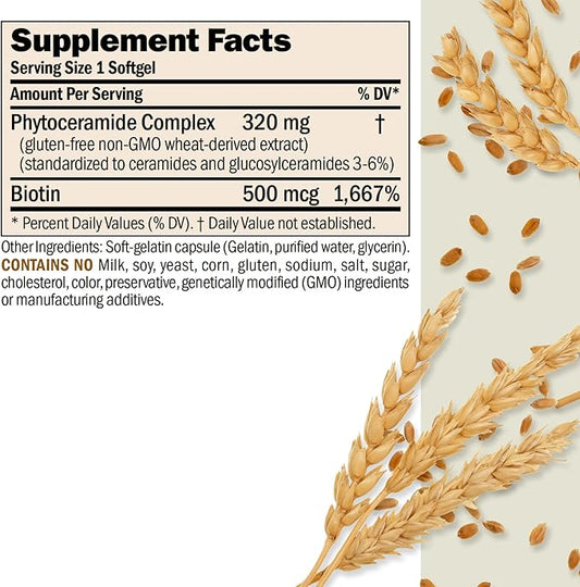 Andrew Lessman Phytoceramides with Biotin 30 Softgels – Skin’s Vital Natural Internal Moisturizer. Naturally Enhances Soft, Smooth, Radiant Skin. No Additives. Small Easy to Swallow Softgels