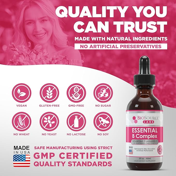 Essential B Complex B12 (2oz (2oz / 60ml Bottle) 60-Day Supply