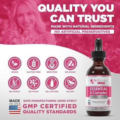 Essential B Complex B12 (2oz (2oz / 60ml Bottle) 60-Day Supply