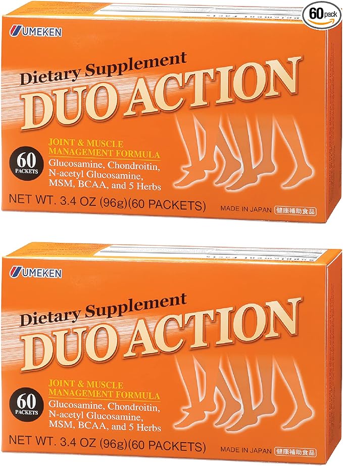 Umeken Duo Action, Glucosamine & Chondroitin 2 Month (120 Packets)