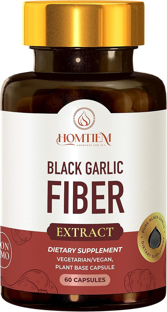HOMTIEM 2-in-1 Black Garlic Extract Fiber 920mg 60 60 Capsule,