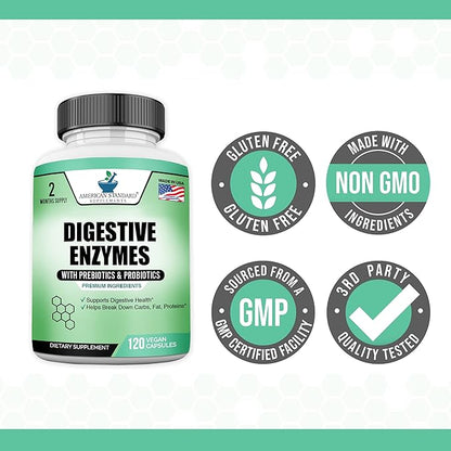 Digestive Enzymes Plus Probiotics & Prebiotics, 120 Veggie 2 Month